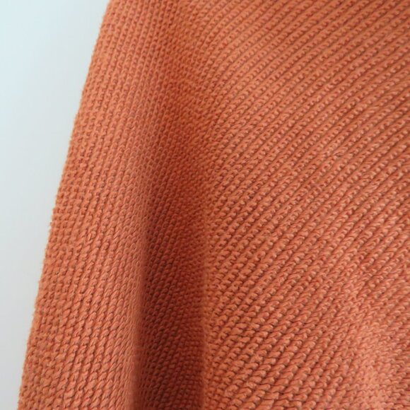 FREE PEOPLE Zoe Oversized Cowl Neck Pullover Gauze Trim Burnt Orange - Size M - Picture 12 of 16